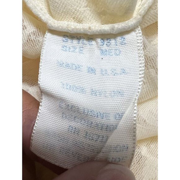 Vtg 60s Butter Yellow Peignoir Set Maxi M Lace Robe Golden Velvet Trim Lingerie - Picture 7 of 9